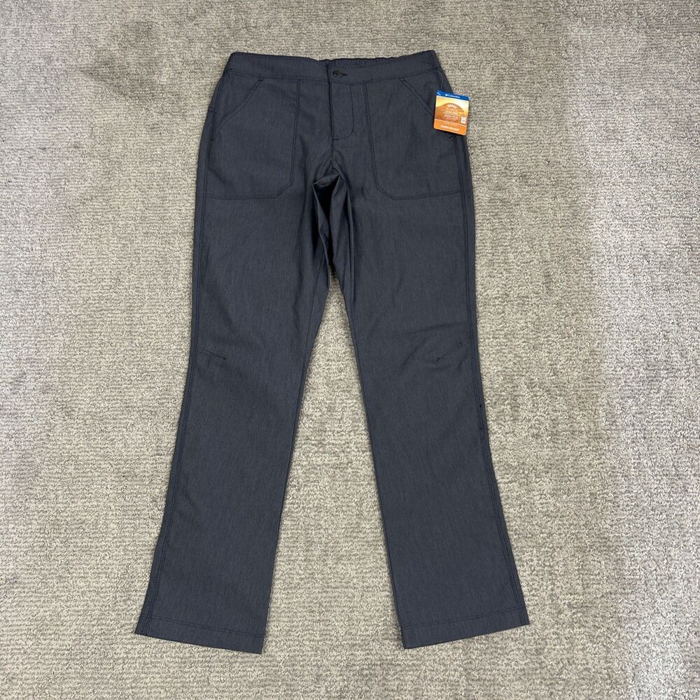 Columbia Pants Womens 8 Active Straight Leg Gray Omni Shade UPF 50 Hiking New